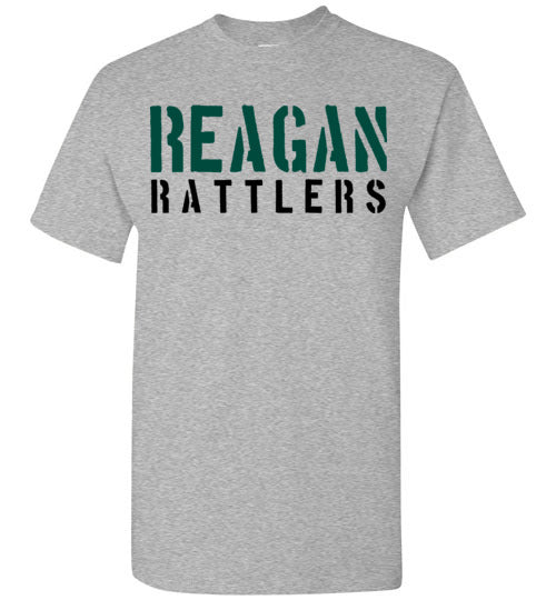 Reagan High School Rattlers Sports Grey Classic T-shirt 17