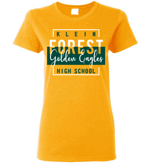 Klein Forest Golden Eagles Women's Gold T-shirt 05