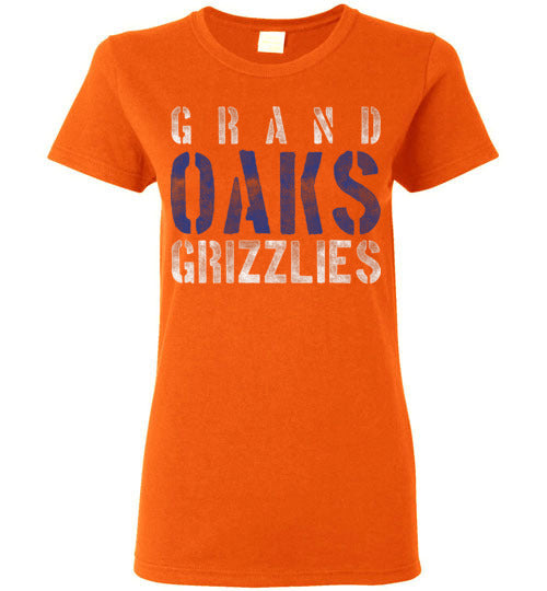 Grand Oaks High School Grizzlies Women's Orange T-shirts 17