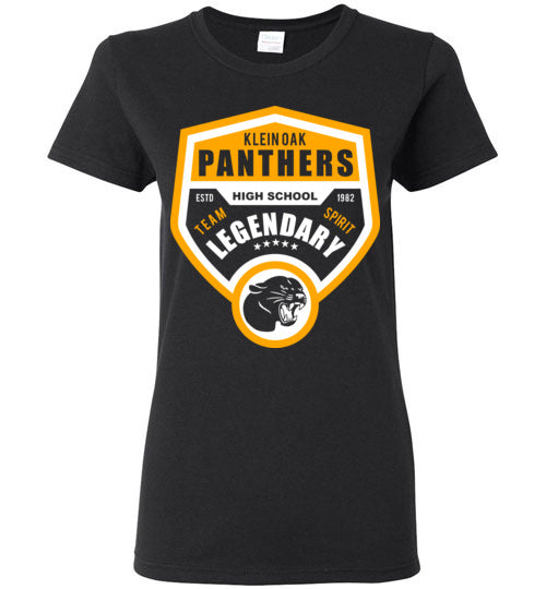 Klein Oak High School Panthers Women's Black T-shirt 14