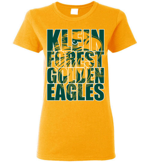 Klein Forest Golden Eagles Women's Gold T-shirt 20