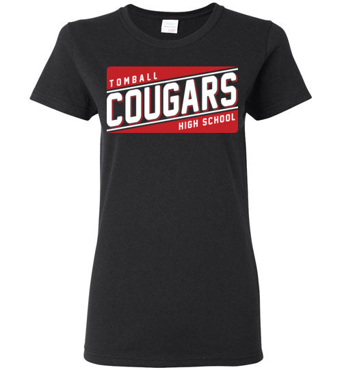 Tomball High School Cougars Women's Black T-shirt 84