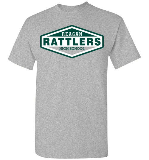 Reagan High School Rattlers Sports Grey Classic T-shirt 09