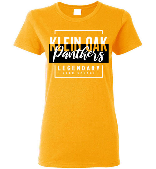 Klein Oak High School Panthers Women's Gold T-shirt 05