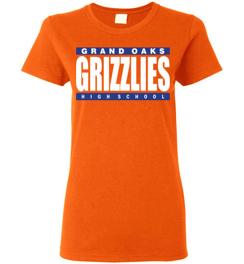 Grand Oaks High School Grizzlies Women's Orange T-shirts 98