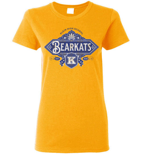 Klein High School Bearkats Women's Gold T-shirt 206