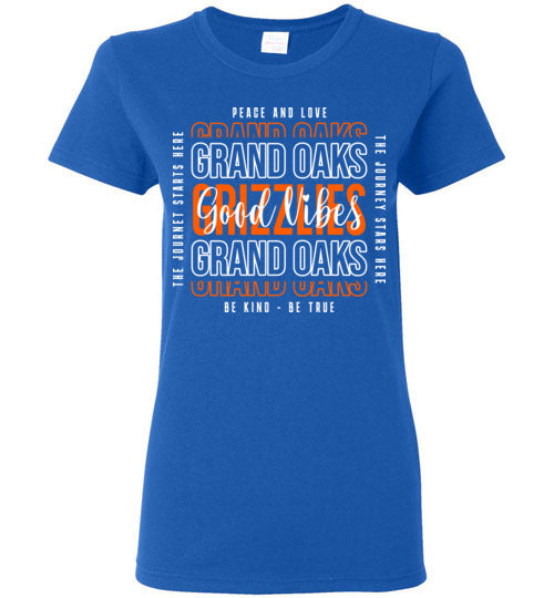 Grand Oaks High School Grizzlies Women's Royal T-shirt 13