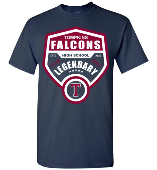 Tompkins High School Navy Unisex T-shirt 14