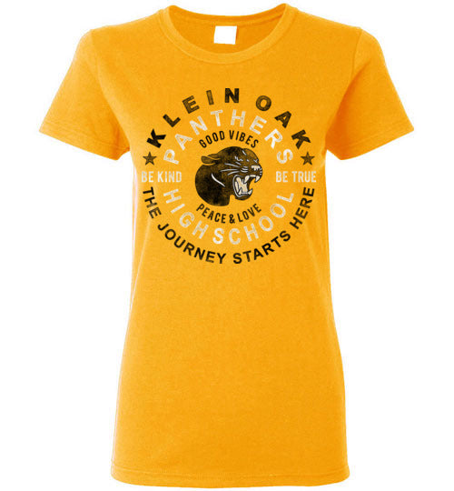 Klein Oak High School Panthers Women's Gold T-shirt 16