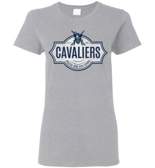 College Park High School Cavaliers Women's Sport Grey T-shirt 224