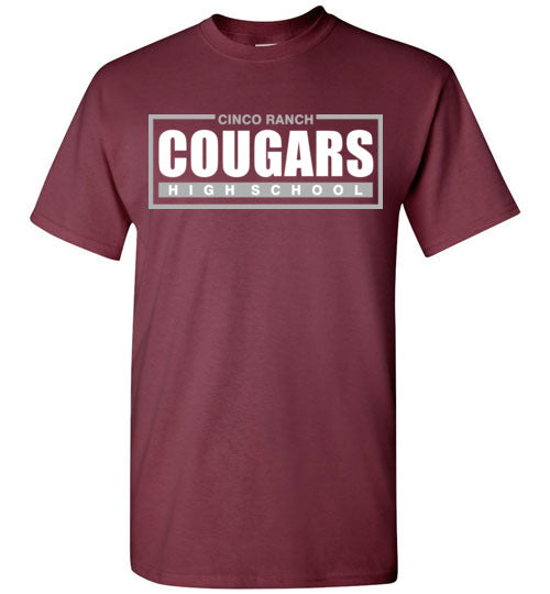 Cinco Ranch Cougars Maroon Unisex T-shirt 49