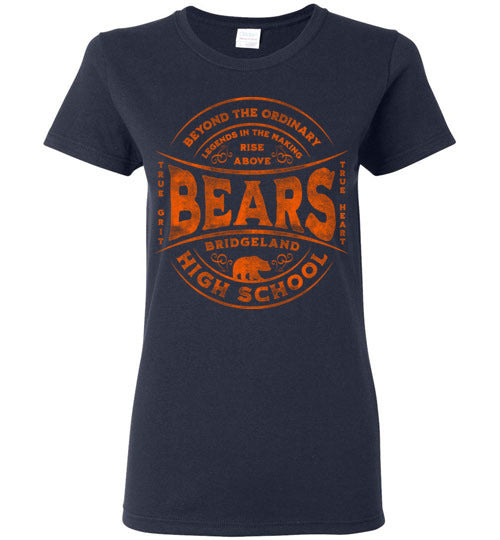 Bridgeland High School Bears Women's Navy T-shirt 10