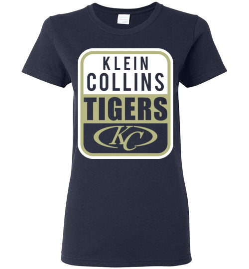 Klein Collins High School Tigers Navy Women's T-shirts 01