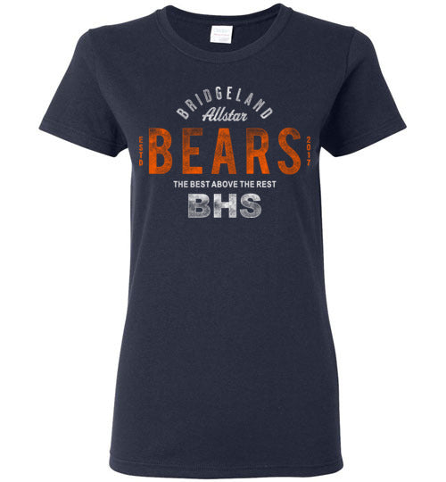 Bridgeland High School Bears Women's Navy T-shirt 40