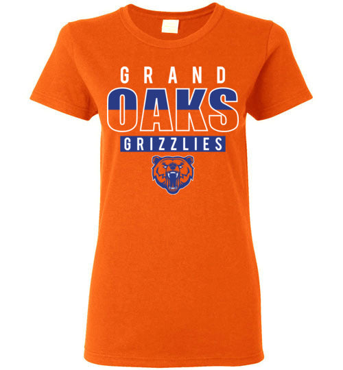 Grand Oaks High School Grizzlies Women's Orange T-shirts 23