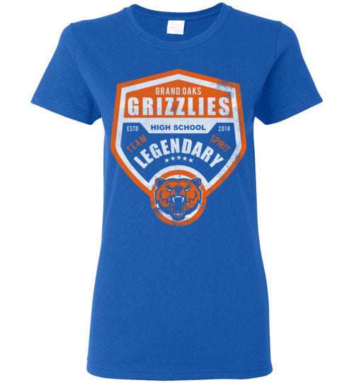 Grand Oaks High School Grizzlies Women's Royal T-shirt 14