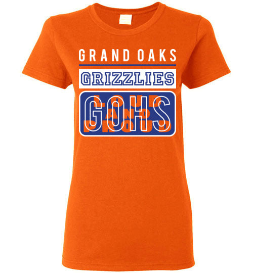 Grand Oaks High School Grizzlies Women's Orange T-shirts 86