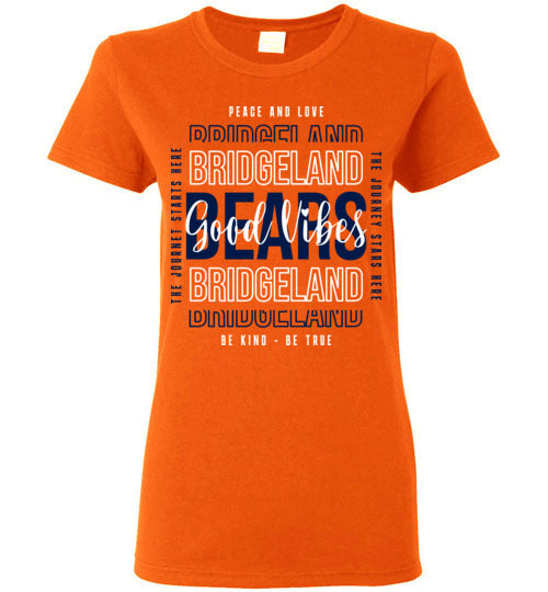 Bridgeland High School Bears Women's Orange T-shirt 13