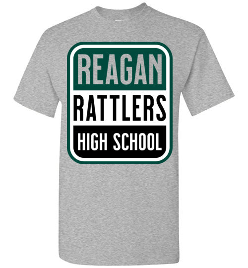 Reagan High School Rattlers Sports Grey Classic T-shirt 01