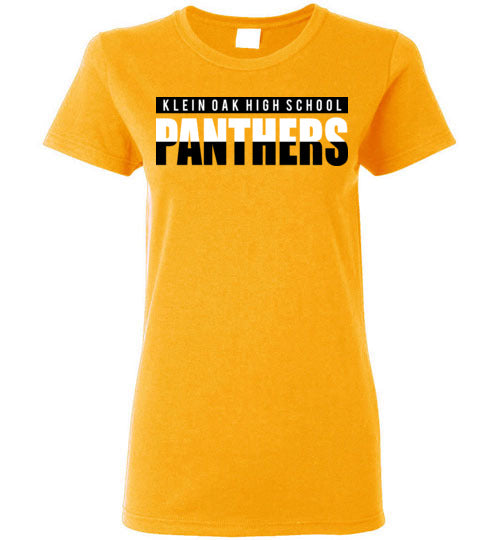 Klein Oak High School Panthers Women's Gold T-shirt 25