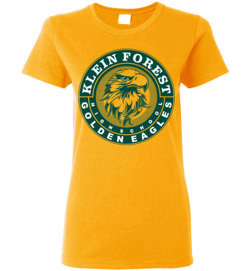 Klein Forest Golden Eagles Women's Gold T-shirt 02