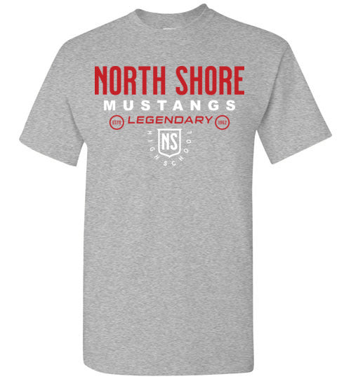 North Shore High School Sports Grey T-shirt 03