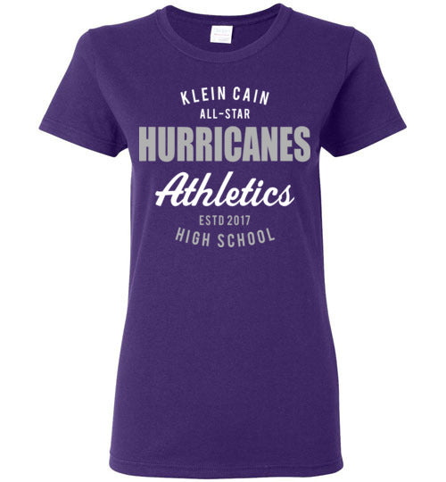 Klein Cain High School Hurricanes Purple Women's T-shirt 34