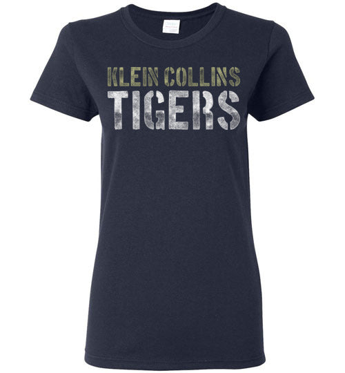 Klein Collins High School Tigers Navy Women's T-shirts 17