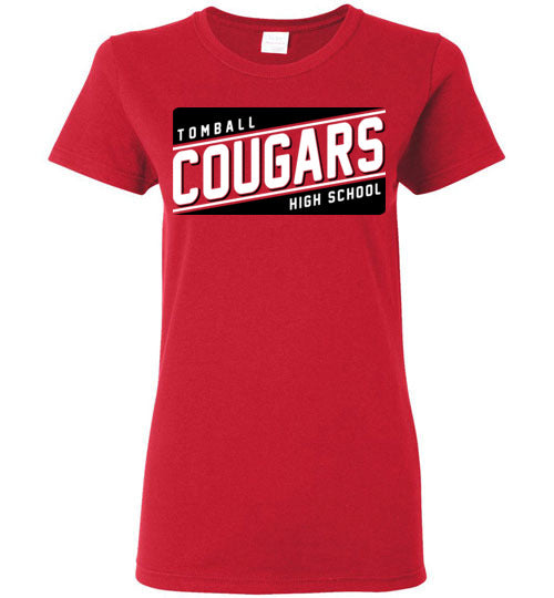 Tomball High School Cougars Women's Red T-shirt 84