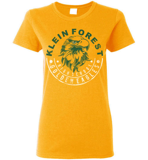 Klein Forest Golden Eagles Women's Gold T-shirt 19