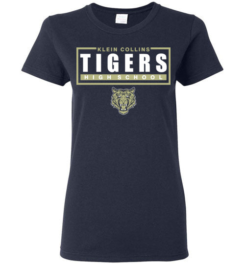 Klein Collins High School Tigers Navy Women's T-shirt 49