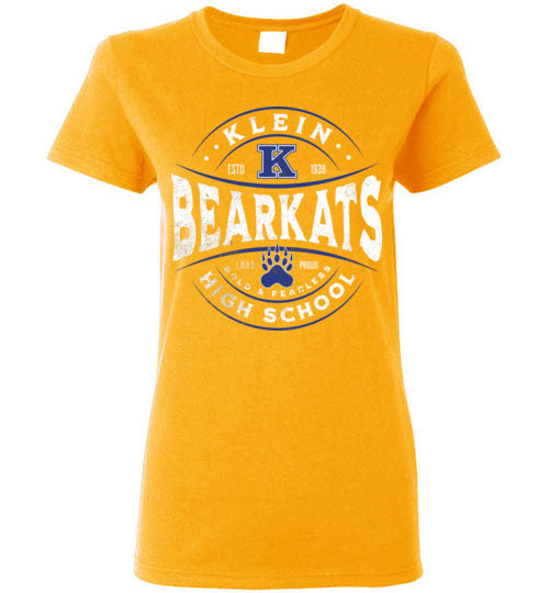 Klein High School Bearkats Women's Gold T-shirt 201