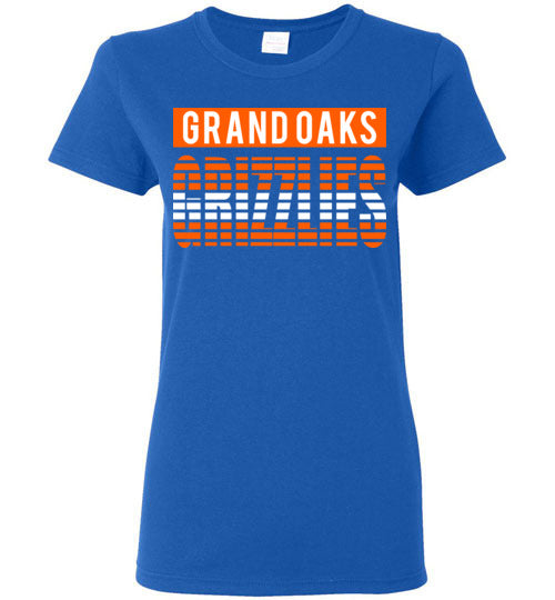 Grand Oaks High School Grizzlies Women's Royal T-shirt 35