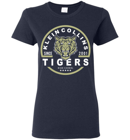 Klein Collins High School Tigers Navy Women's T-shirts 04