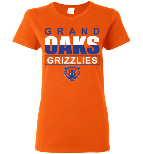 Grand Oaks High School Grizzlies Women's Orange T-shirts 29