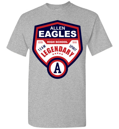 Allen High School Sports Grey Unisex T-shirt 14