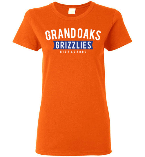 Grand Oaks High School Grizzlies Women's Orange T-shirts 21