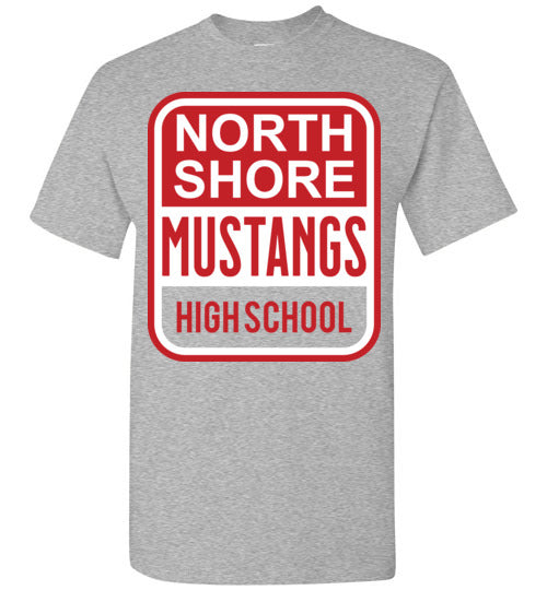 North Shore High School Sports Grey T-shirt 01