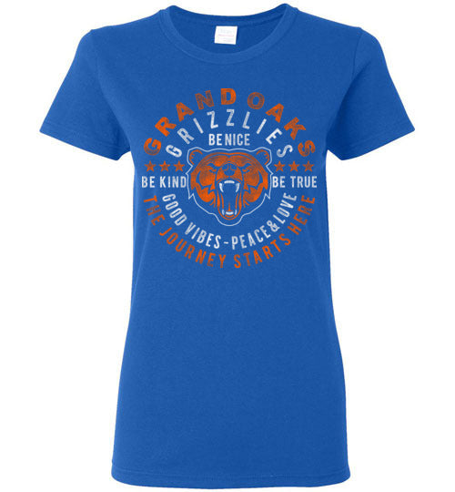 Grand Oaks High School Grizzlies Women's Royal T-shirt 16