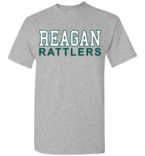 Reagan High School Rattlers Sports Grey Classic T-shirt 10