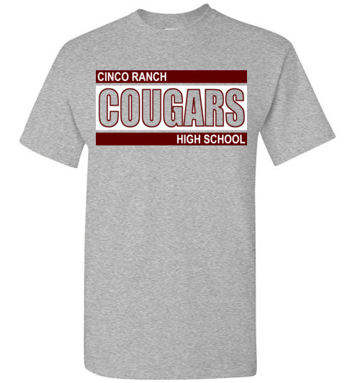 Cinco Ranch Cougars Grey Unisex T-shirt 98