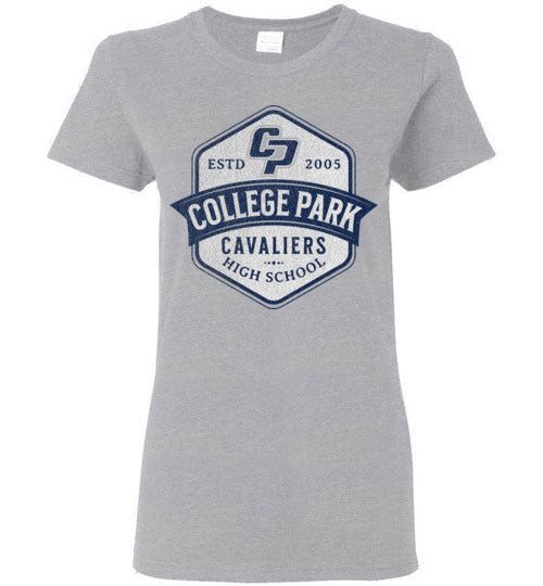 College Park High School Cavaliers Women's Sport Grey T-shirt 216