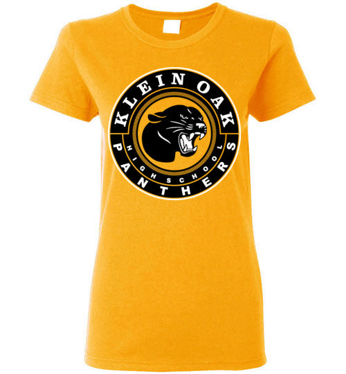 Klein Oak High School Panthers Women's Gold T-shirt 02