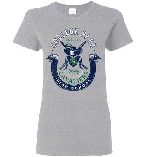 College Park High School Cavaliers Women's Sport Grey T-shirt 203