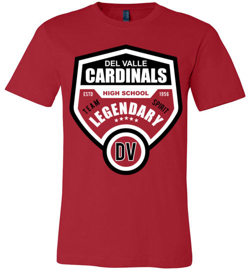 Del Valle High School Cardinals Red Premium T-shirt 14