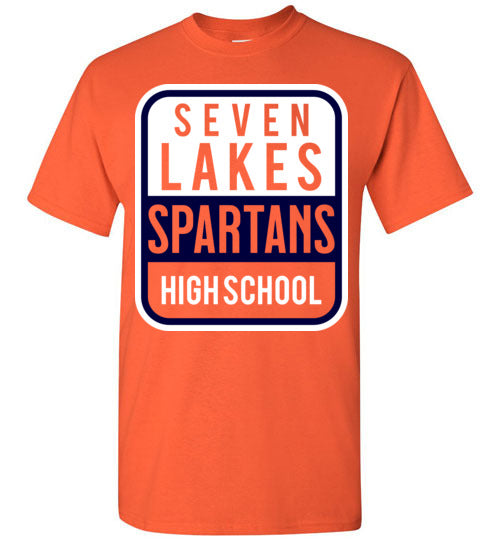 Seven Lakes High School Orange Unisex T-shirt 01