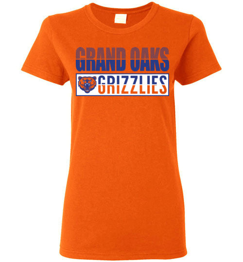 Grand Oaks High School Grizzlies Women's Orange T-shirts 31