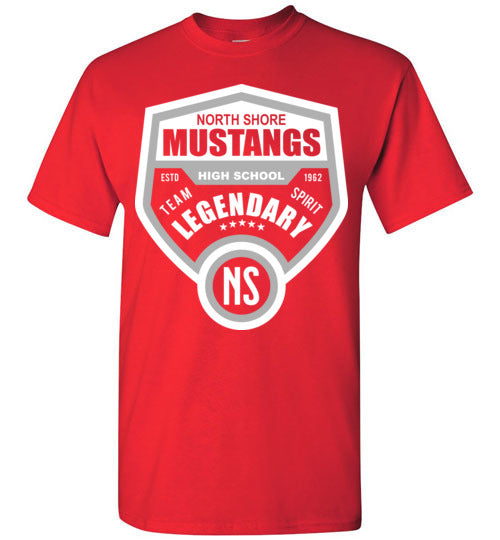 North Shore High School Red Unisex T-shirt 14