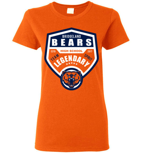 Bridgeland High School Bears Women's Orange T-shirt 14