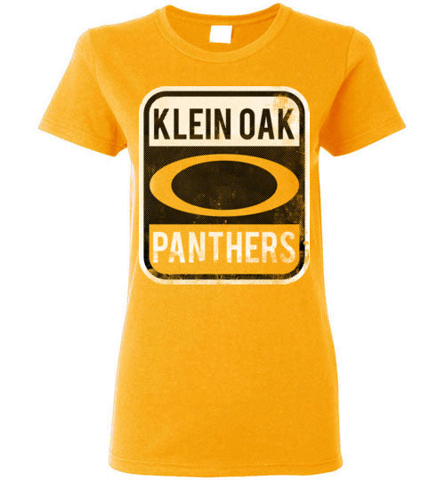 Klein Oak High School Panthers Women's Gold T-shirt 01